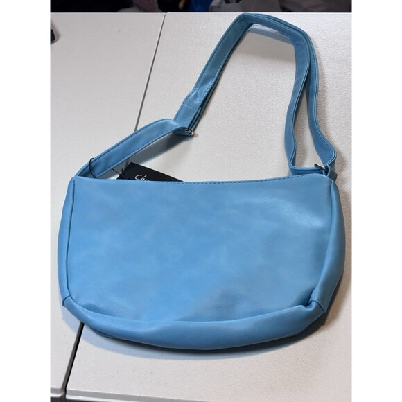 Women's Handbag Satchel Purse With Flower One Size CHUNS Turquoise NWT - Picture 4 of 5